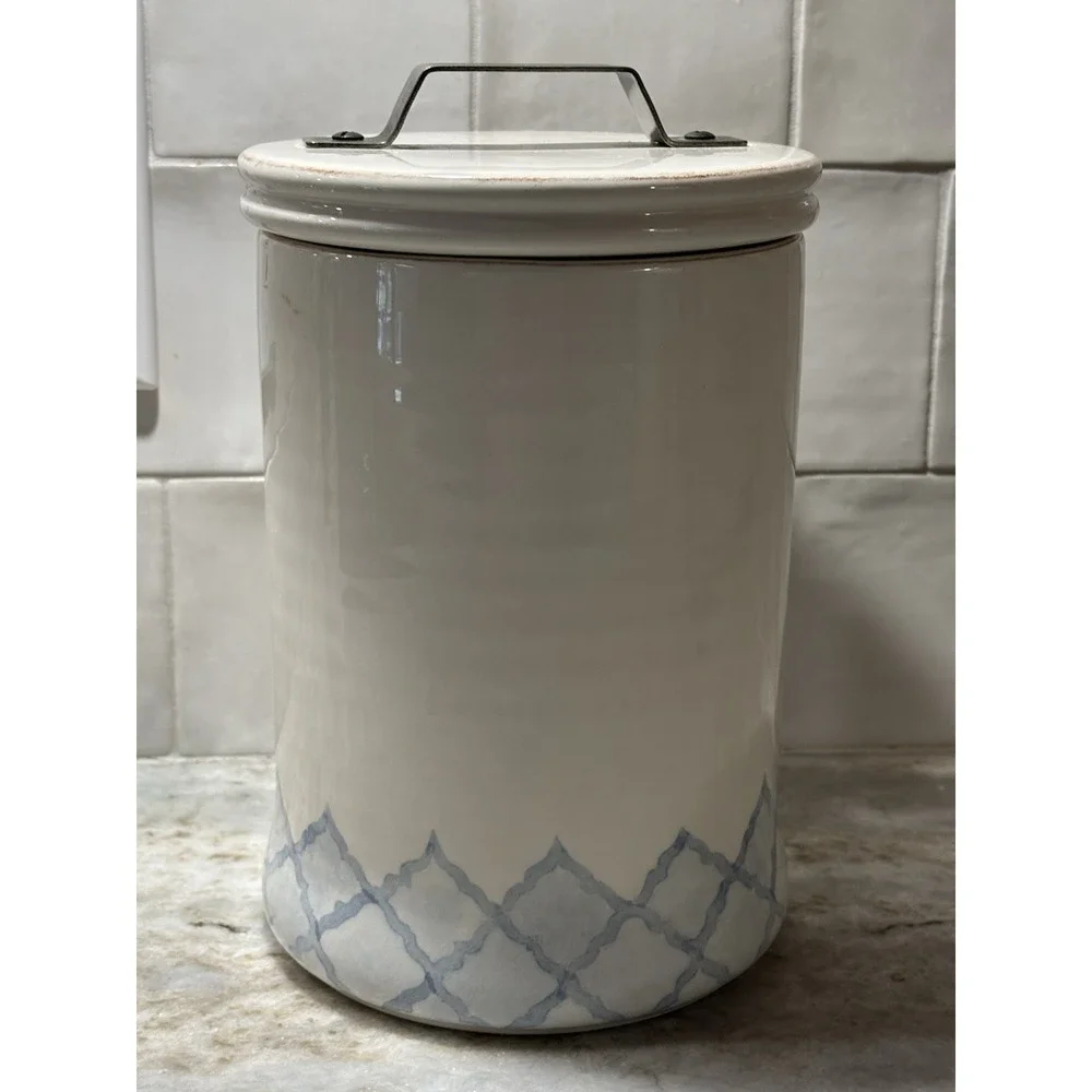 Pier 1 Imports Ceramic Farm Country Pig Large Canister Storage Jar